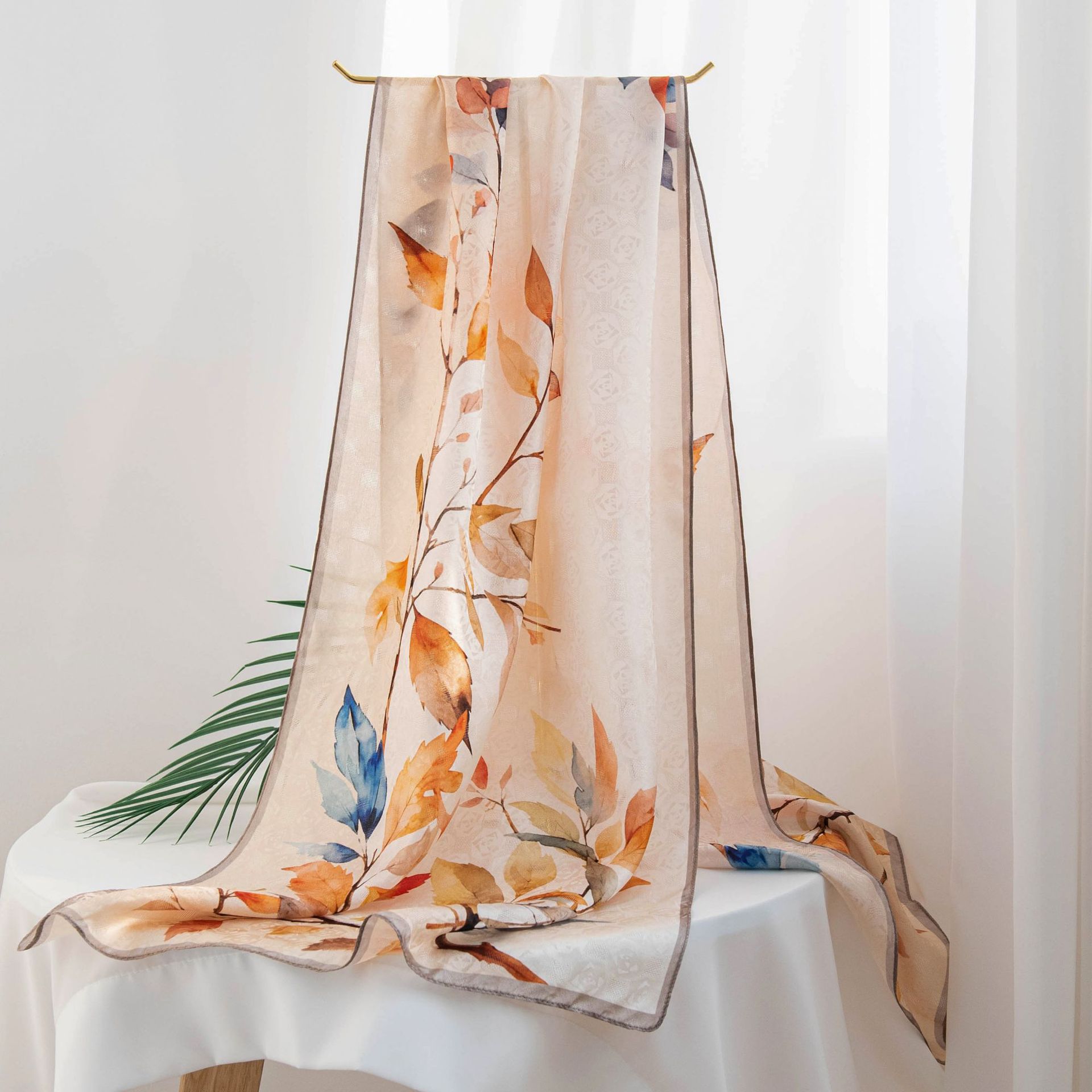 The Mulberry Silk Long Scarf with Wrap Design - Image 3