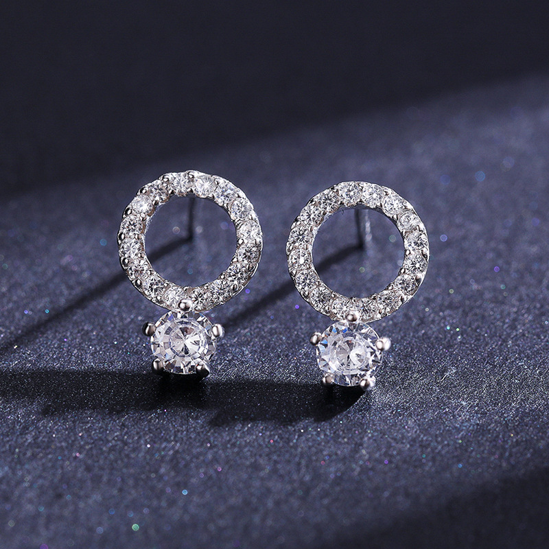 The S925 Sterling Silver Micro-Set Earrings - Image 4