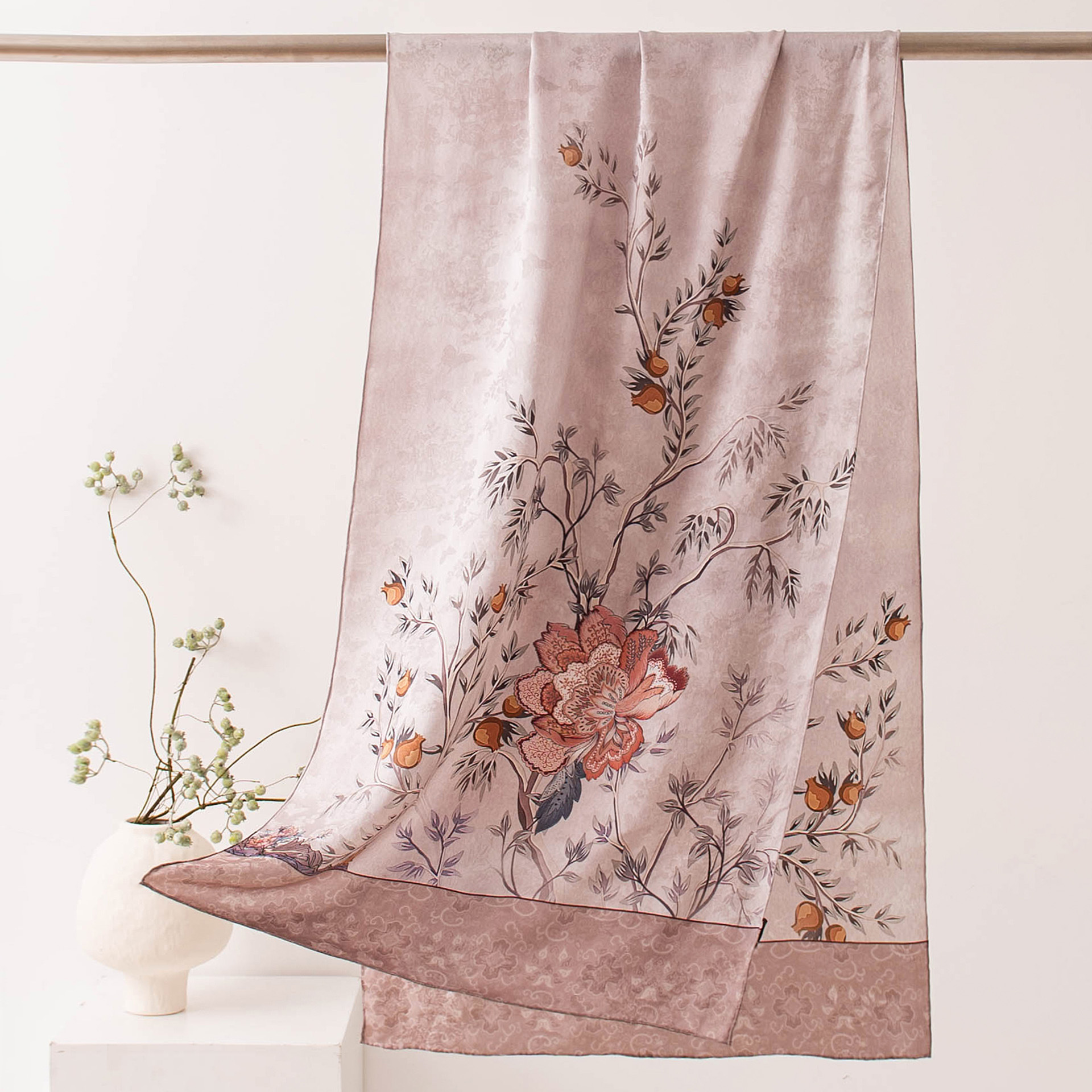 The Double-Sided Mulberry Silk Long Scarf