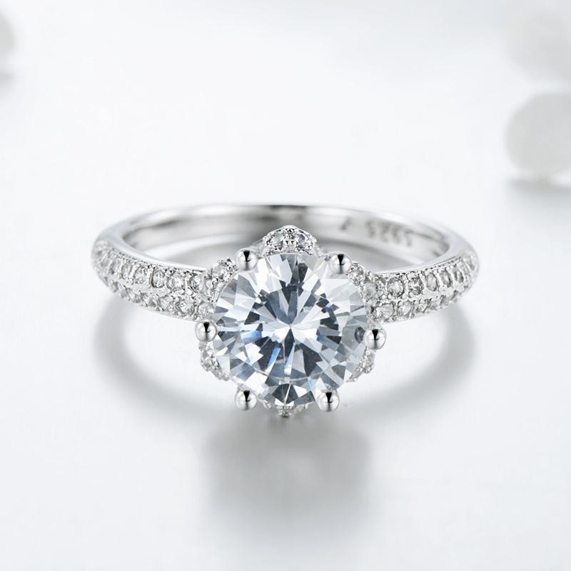 The Crown Silver Ring with Zircon - Image 3