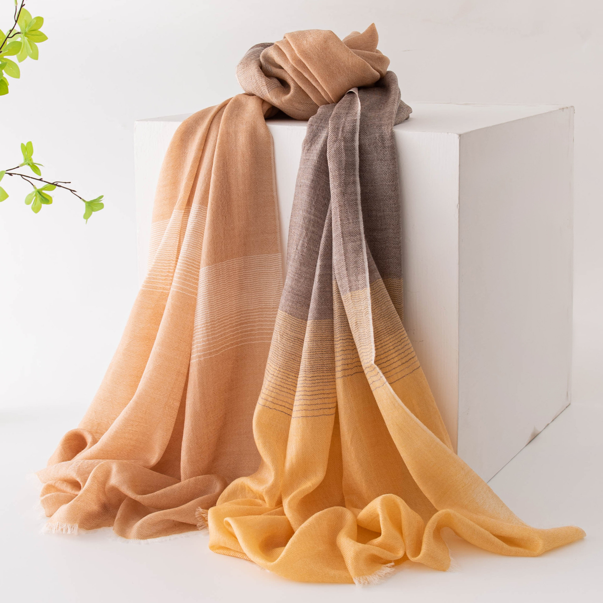The Gradient 100% Wool Lightweight Shawl