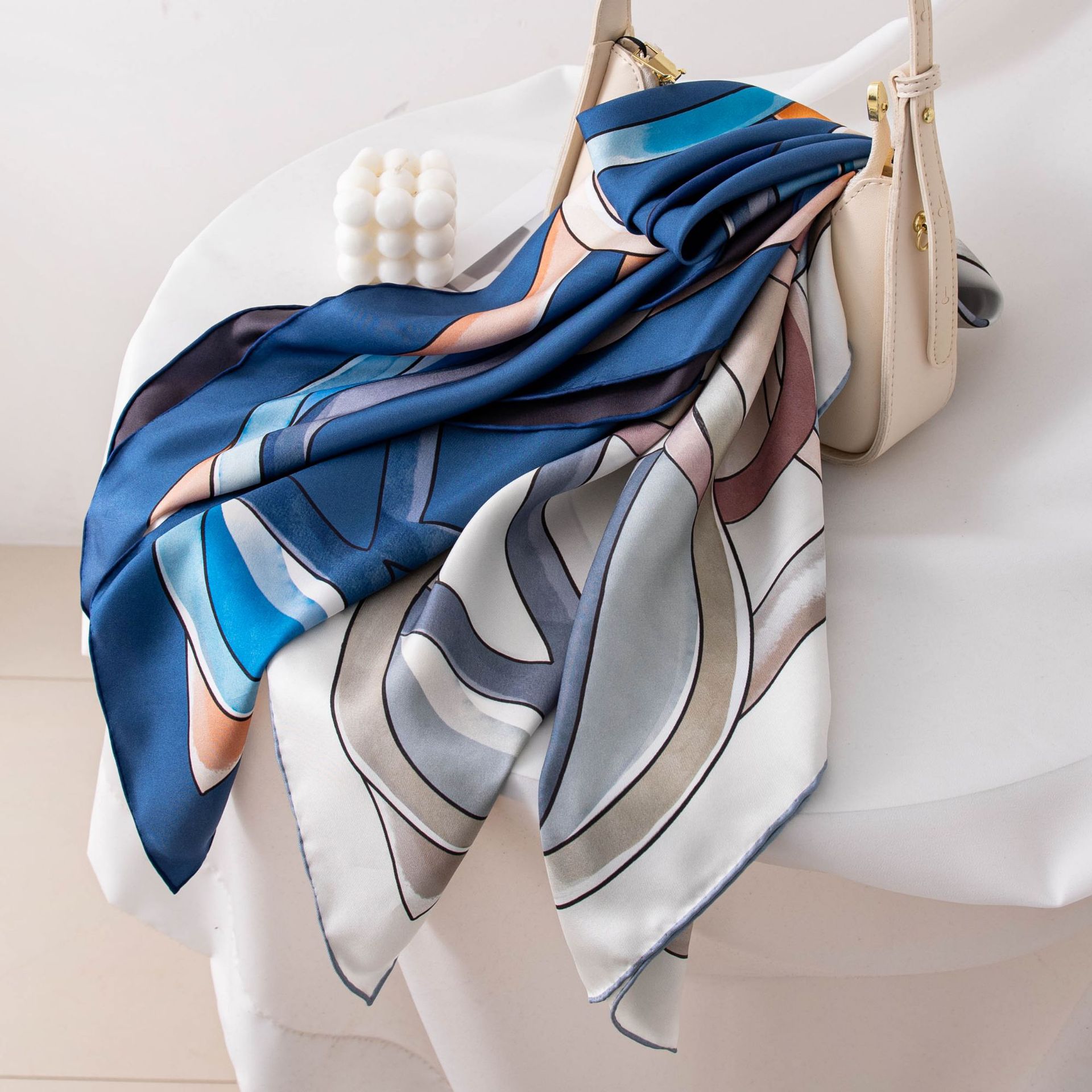 The Mulberry Silk Double-Sided Print Neck Scarf - Image 3
