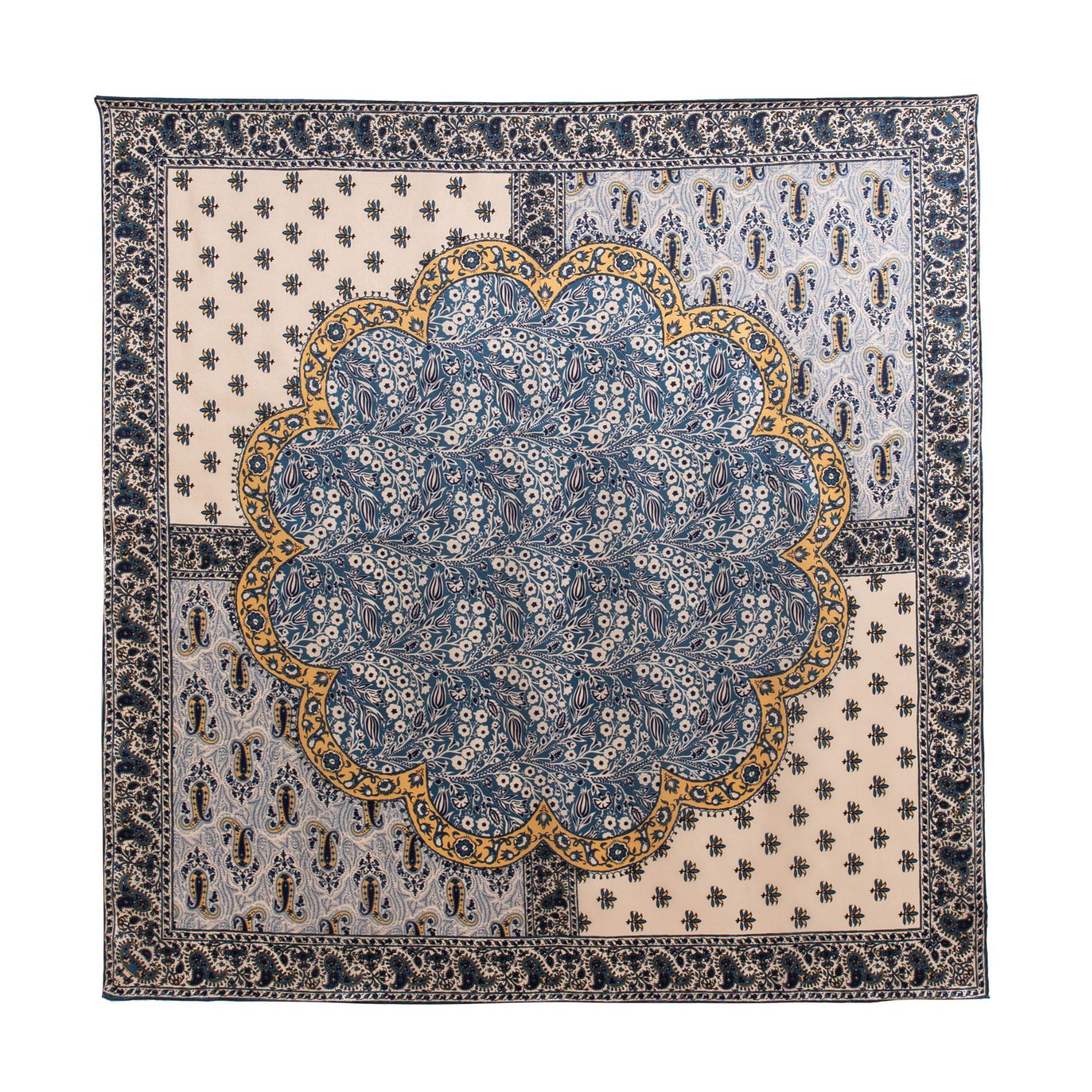 FHZ26-90323-1 Hand Rolled - Blue Paisley