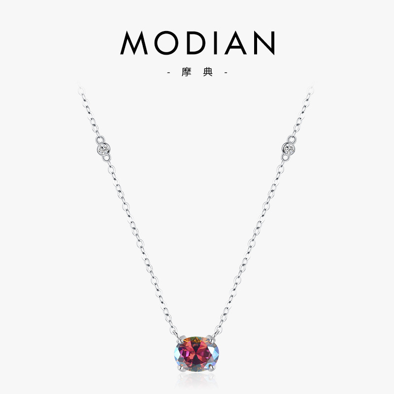 The 925 Sterling Silver Zircon Necklace