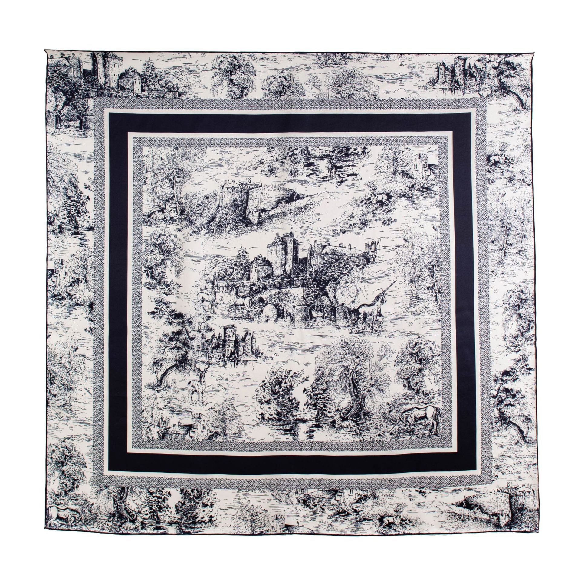 FHZ25-90026-1 Navy Blue Castle in Forest