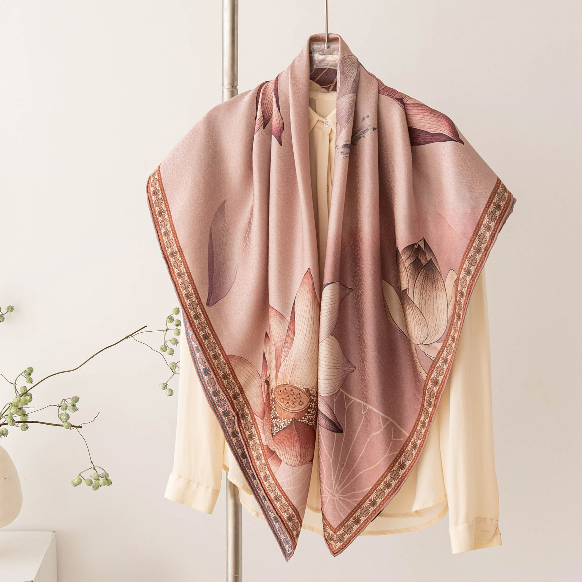 The Double-Sided Silk Square Scarf