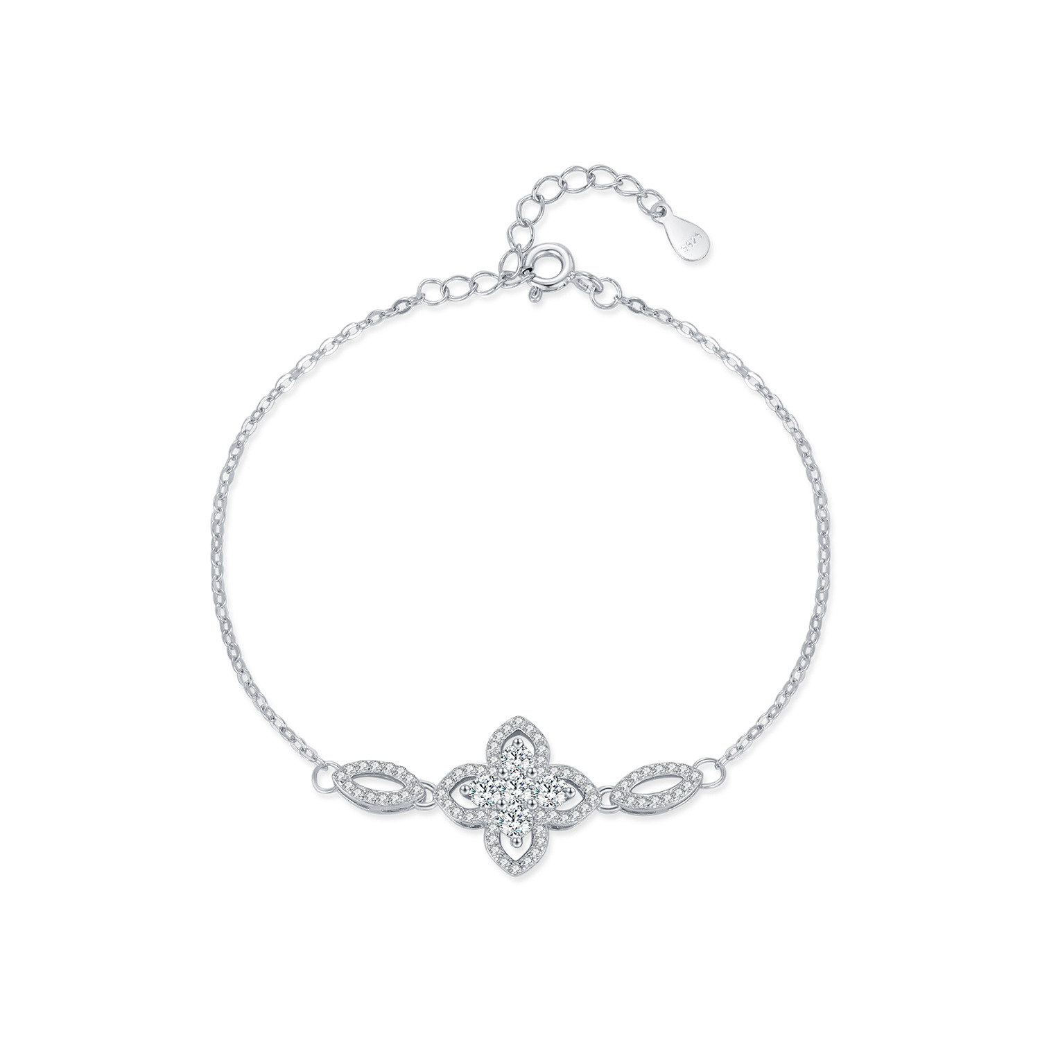 The S925 Sterling Silver French Vintage Floral Bracelet - Image 5