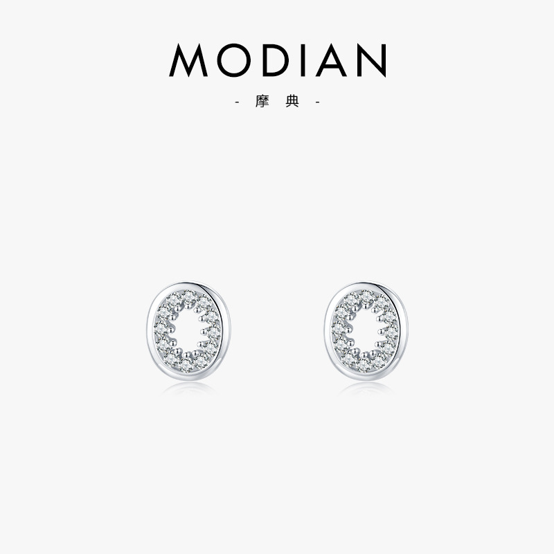The S925 Sterling Silver Micro-Set Sparkling Earrings