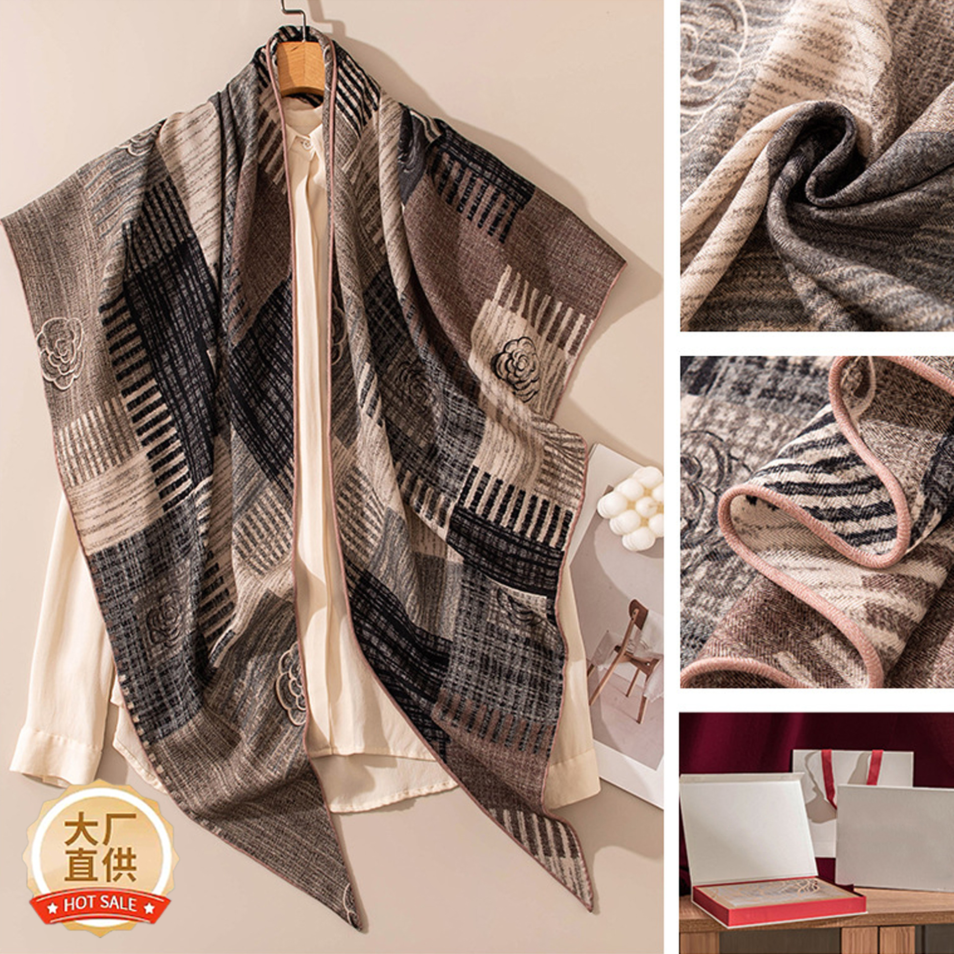The Silk Wool Scarf Shawl