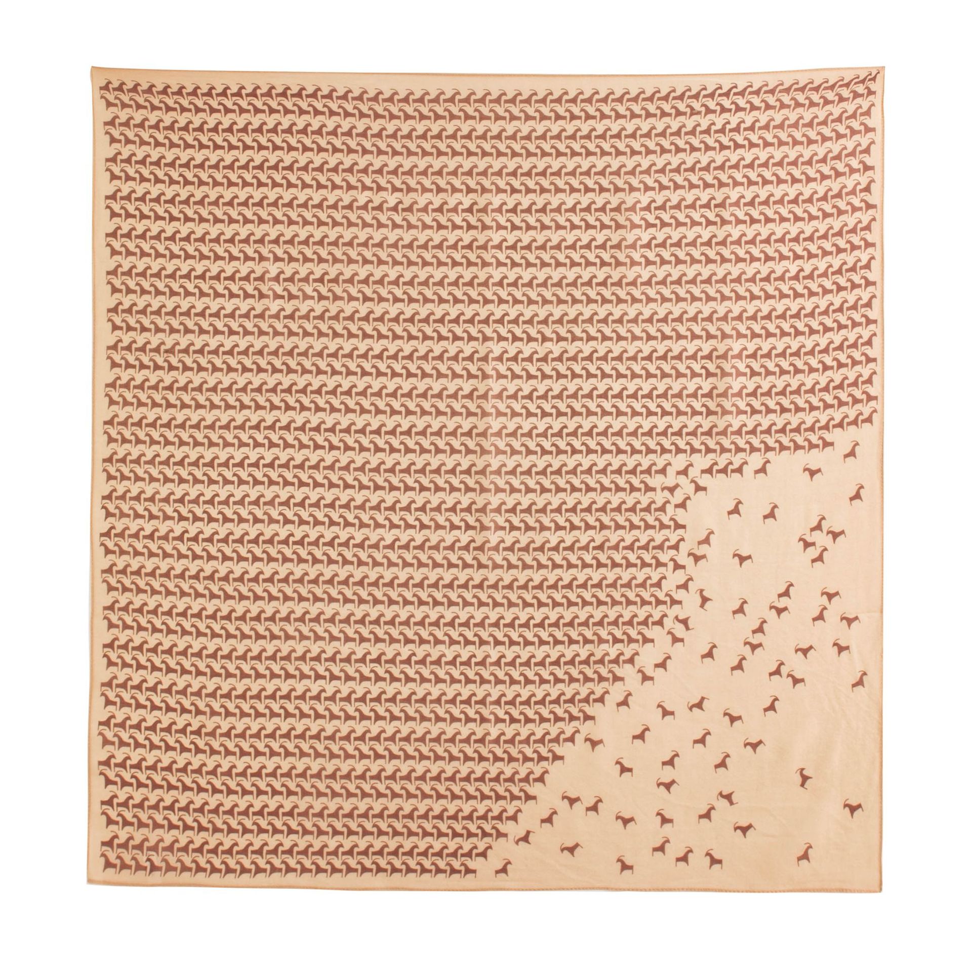 The Printed Wool Square Scarf - Image 5