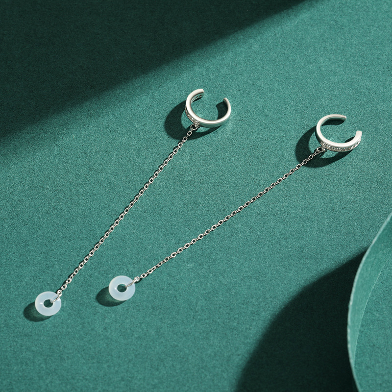 The S925 Sterling Silver Clip On Ear Cuff Earrings - Image 4