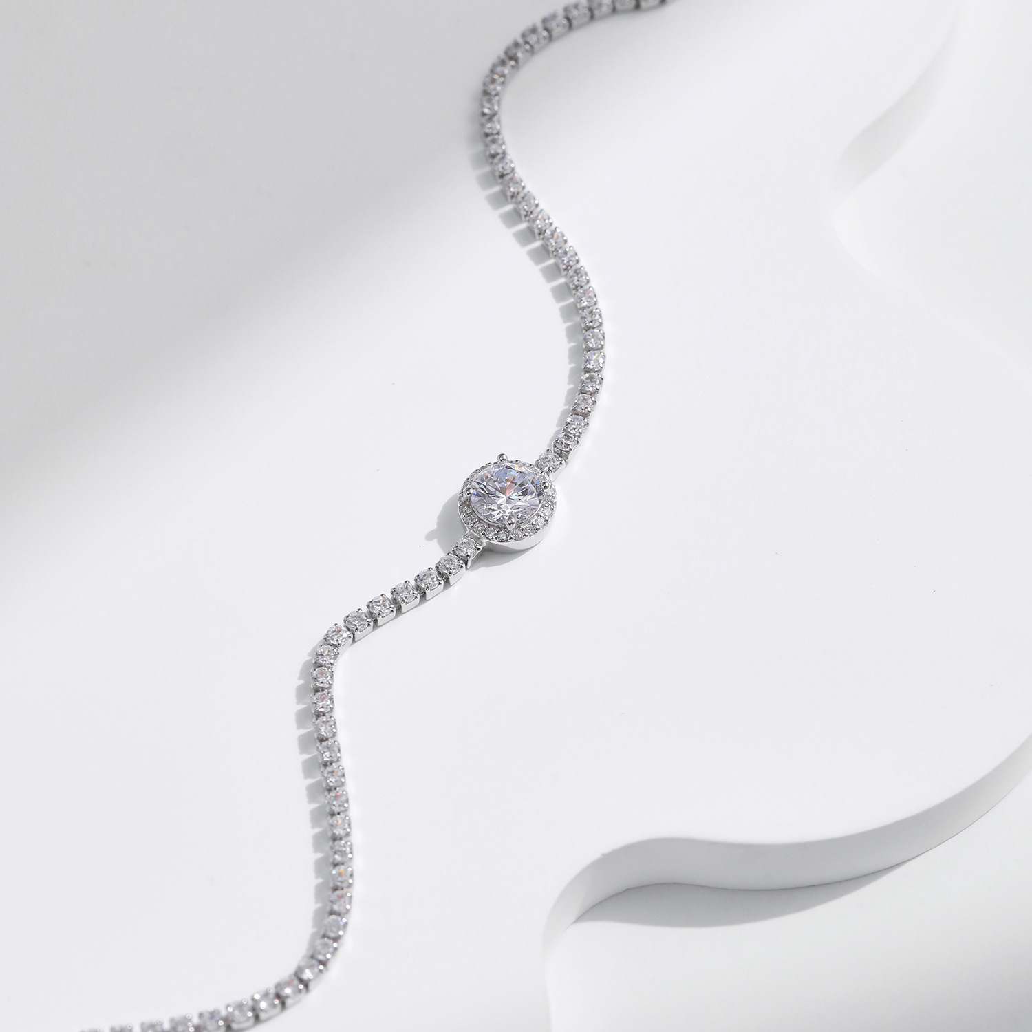 The S925 Sterling Silver Tennis Bracelet - Image 4
