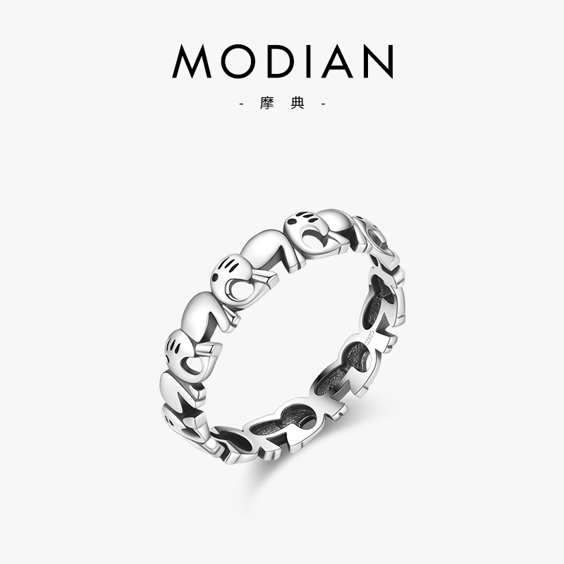 The S925 Sterling Silver Elephant Ring