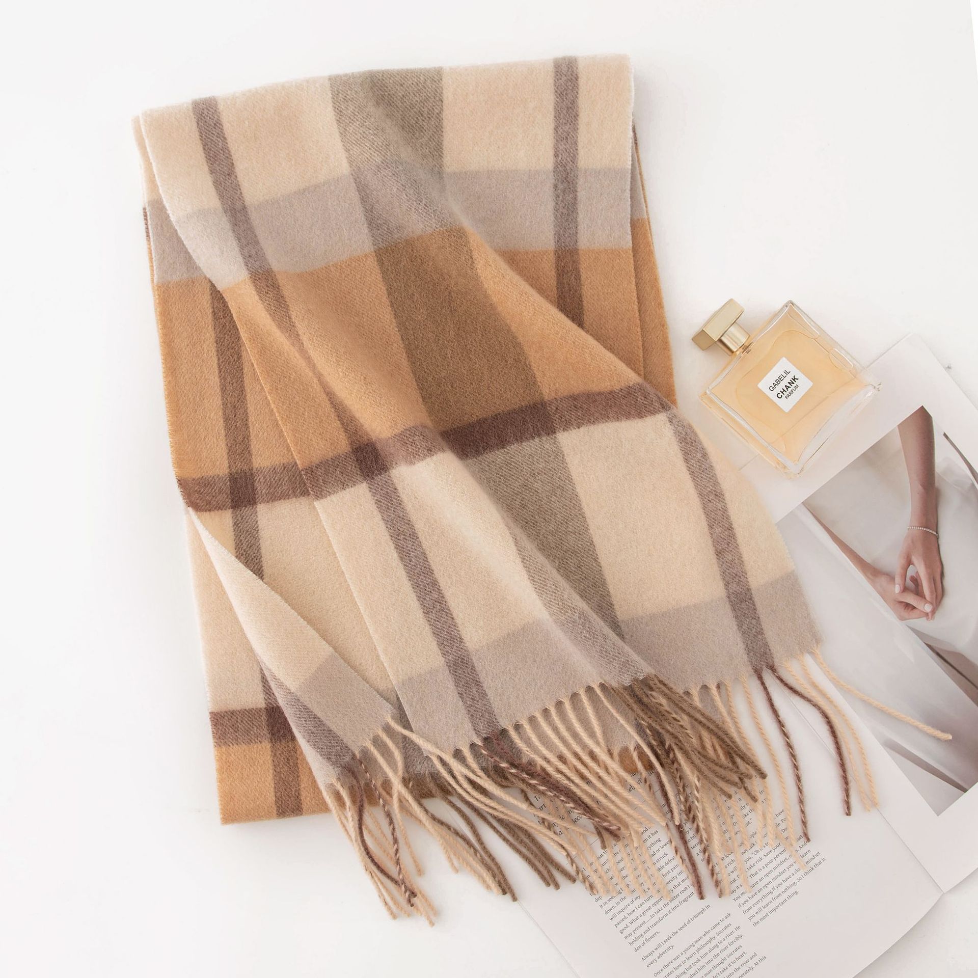 FHY24-7031-2 Camel Coffee Plaid