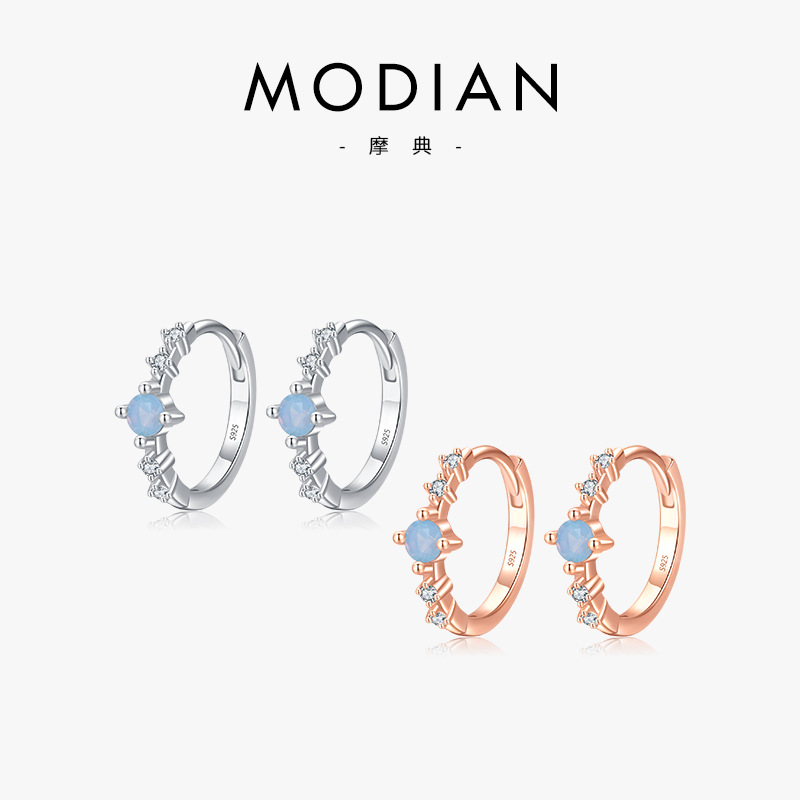 The S925 Sterling Silver Crystal Zircon Earrings