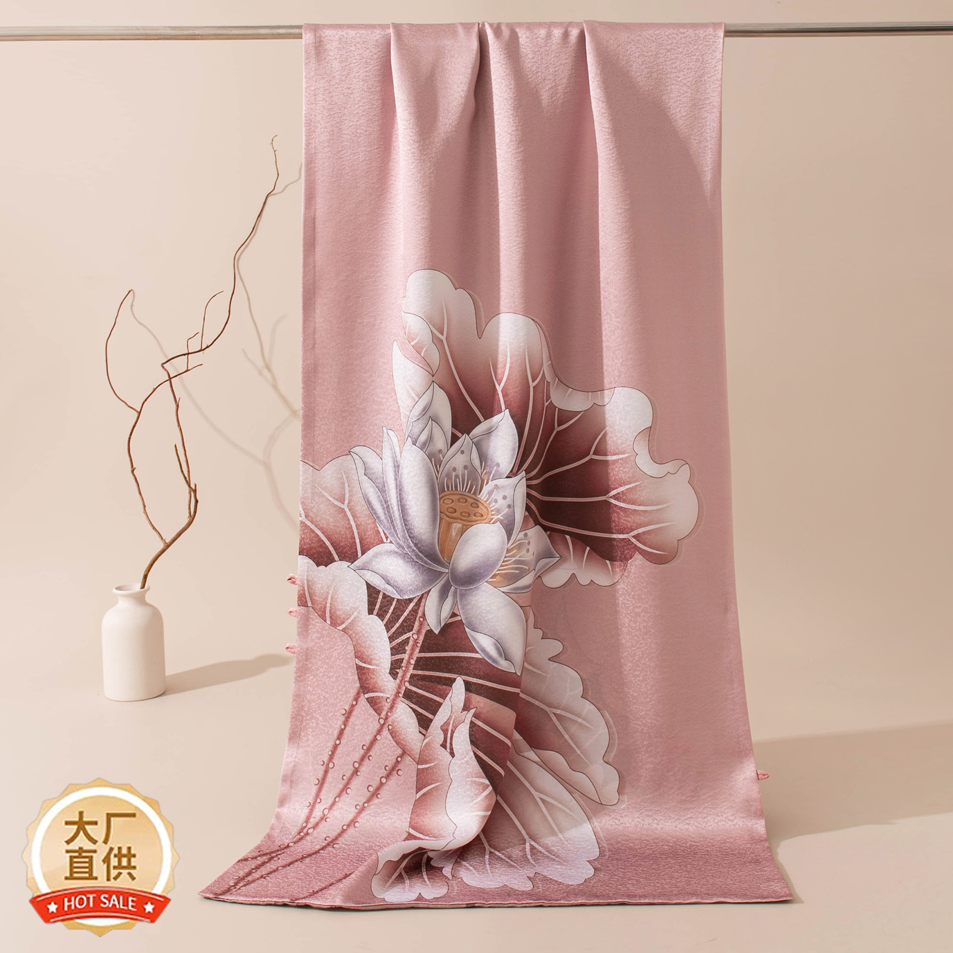 The Mulberry Silk Double Layer Long Scarf