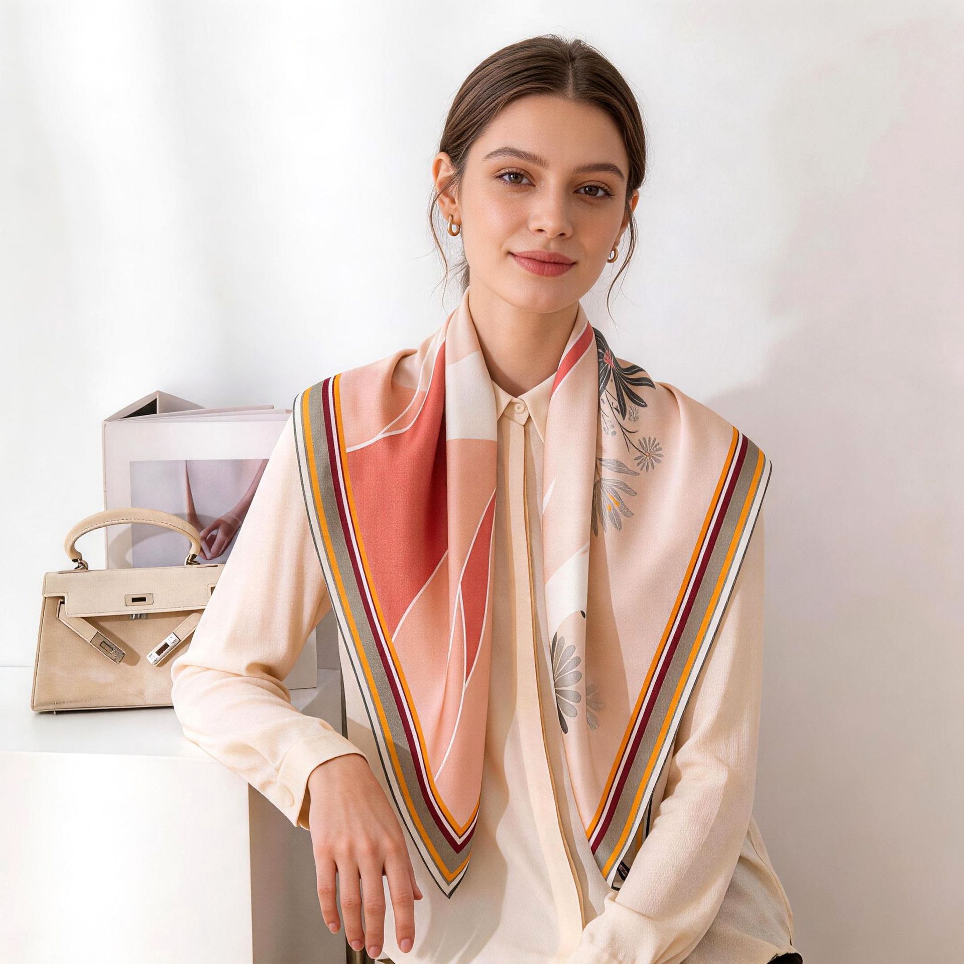 The Mulberry Silk Crepe de Chine Hand-Rolled Scarf