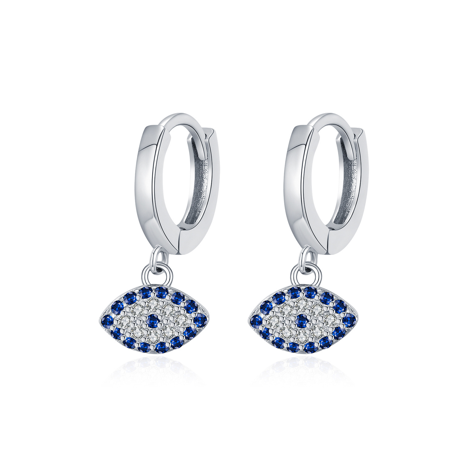 The S925 Sterling Silver Rhinestone Eye Earrings - Image 5