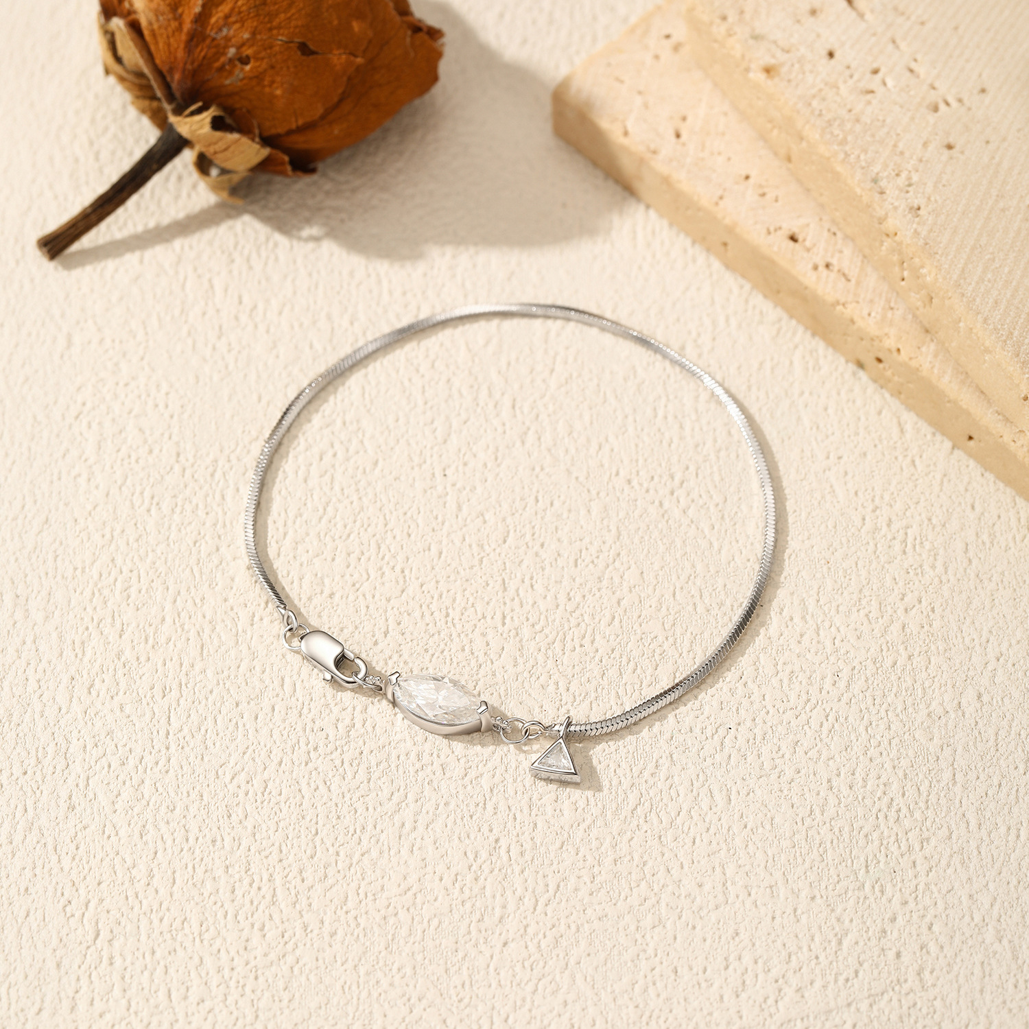 The S925 Silver Marquise Moissanite Bracelet - Image 4