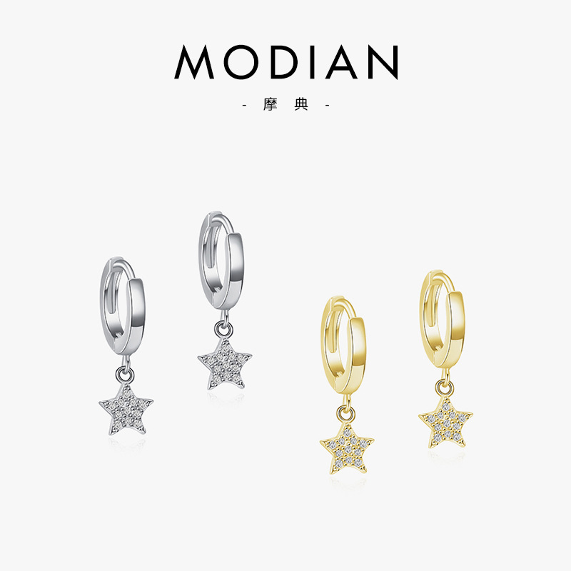 The S925 Sterling Silver Star Heart Ear Cuff