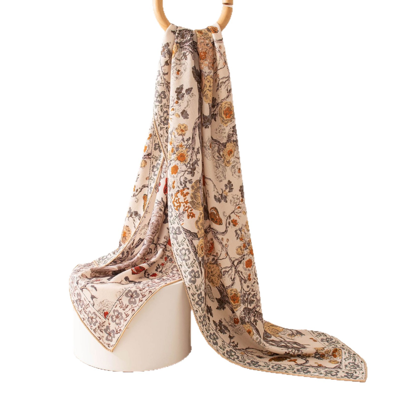 The Silk Wool Long Scarf for Spring and Autumn - Image 5