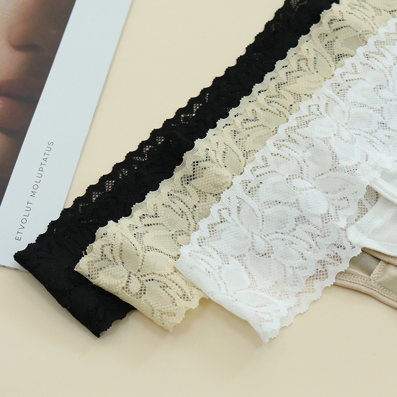 The Seamless Mulberry Silk Lace Thong - Image 2