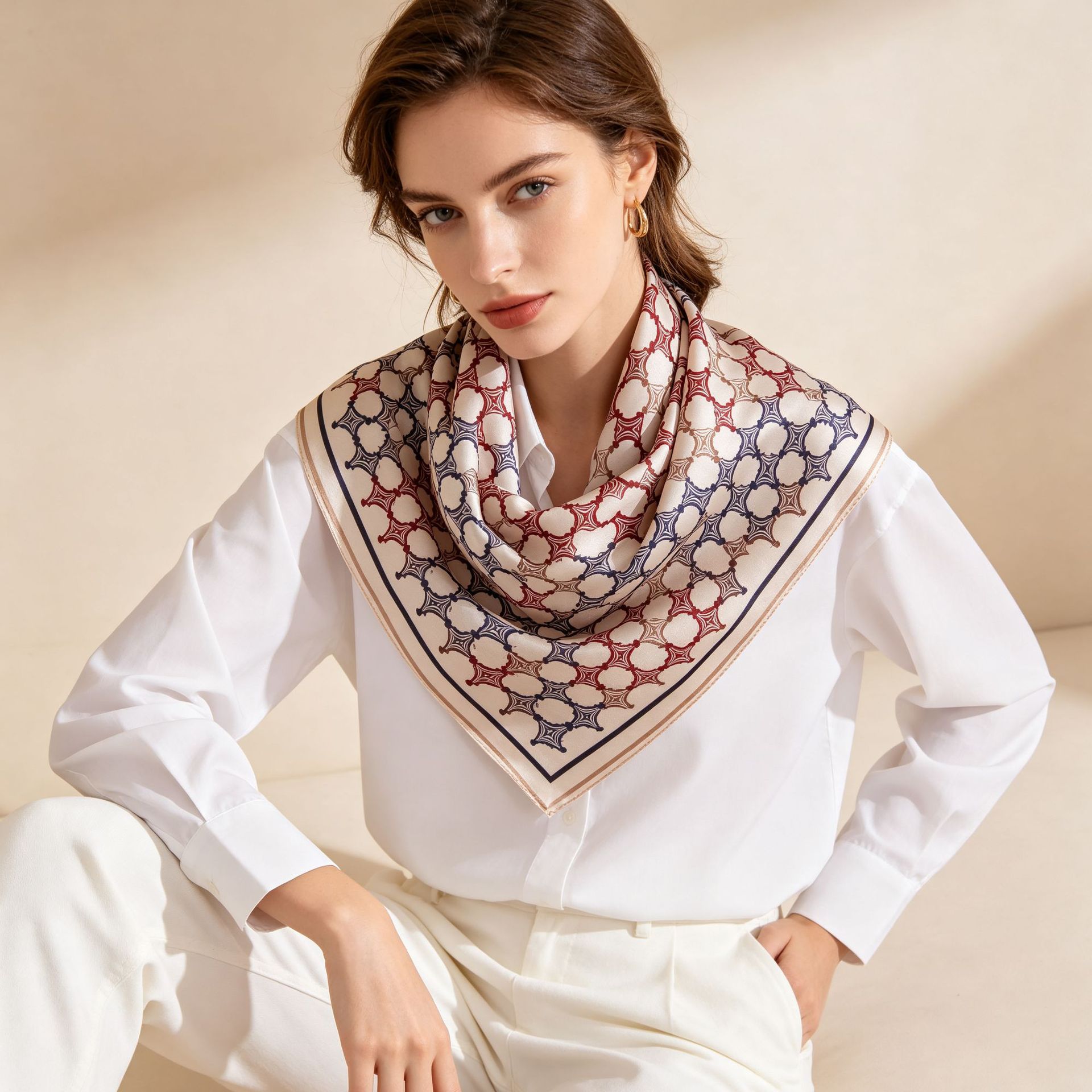 The Mulberry Silk Scarf with Paisley Print