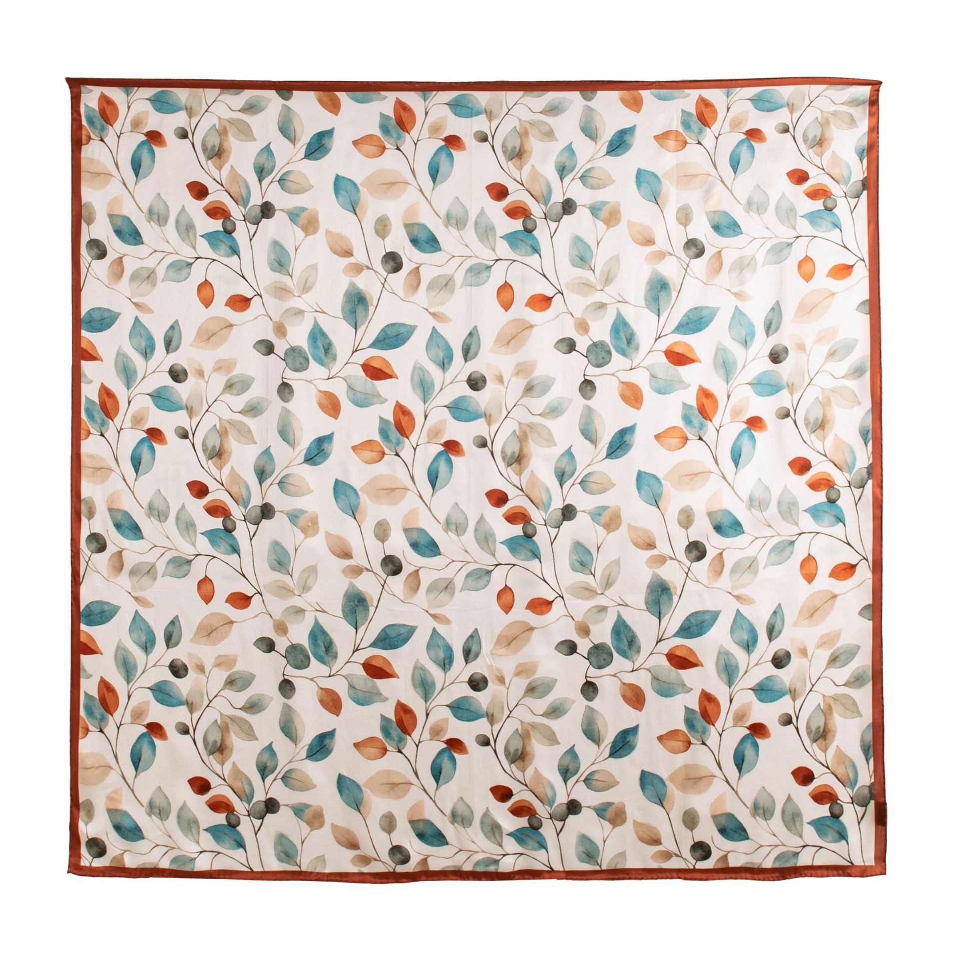 FHZ25-90027-1 Water Blue with Orange Edge Leaves
