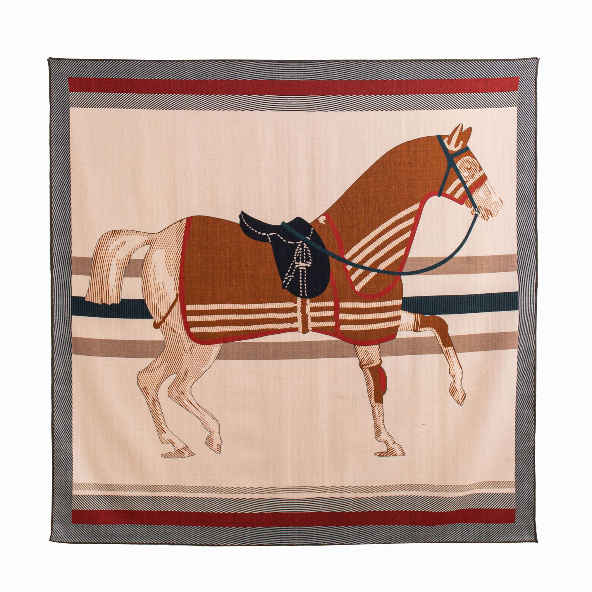 FHZ25-90213-1 Hand Rolled - Double Sided Horse Blue Stripe