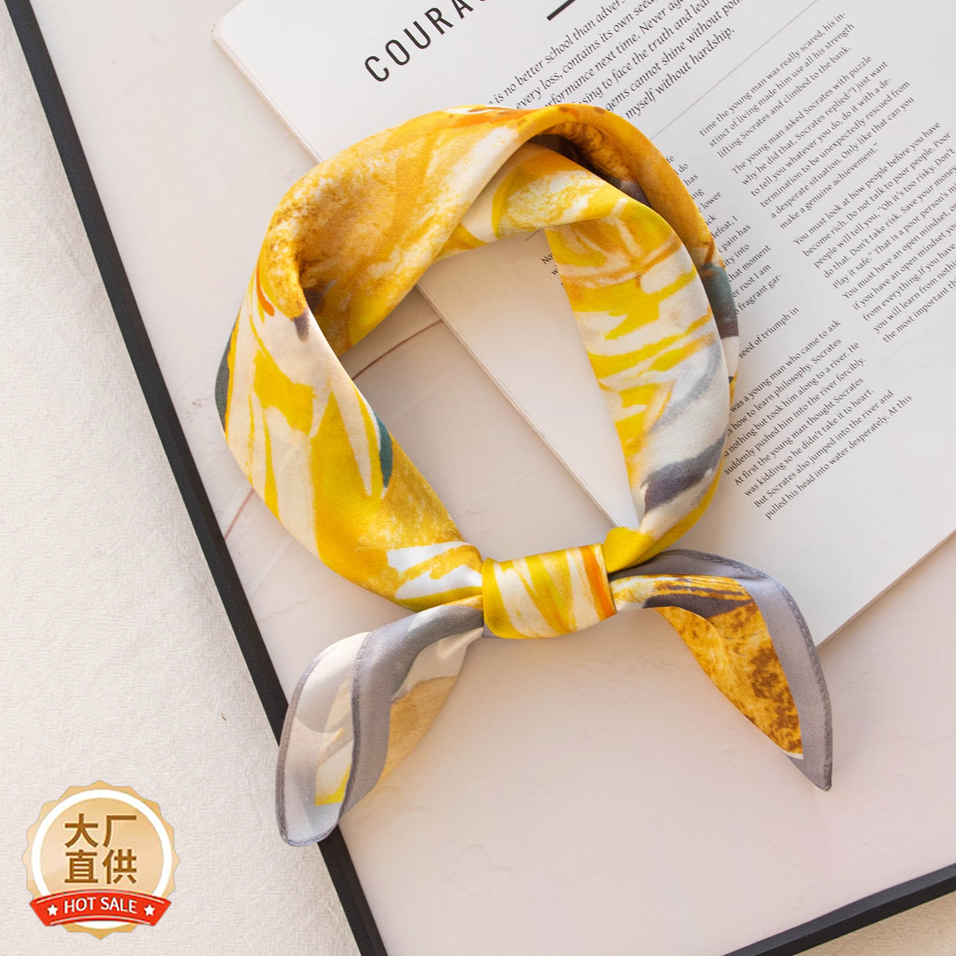 The Pure Mulberry Silk Printed Square Scarf