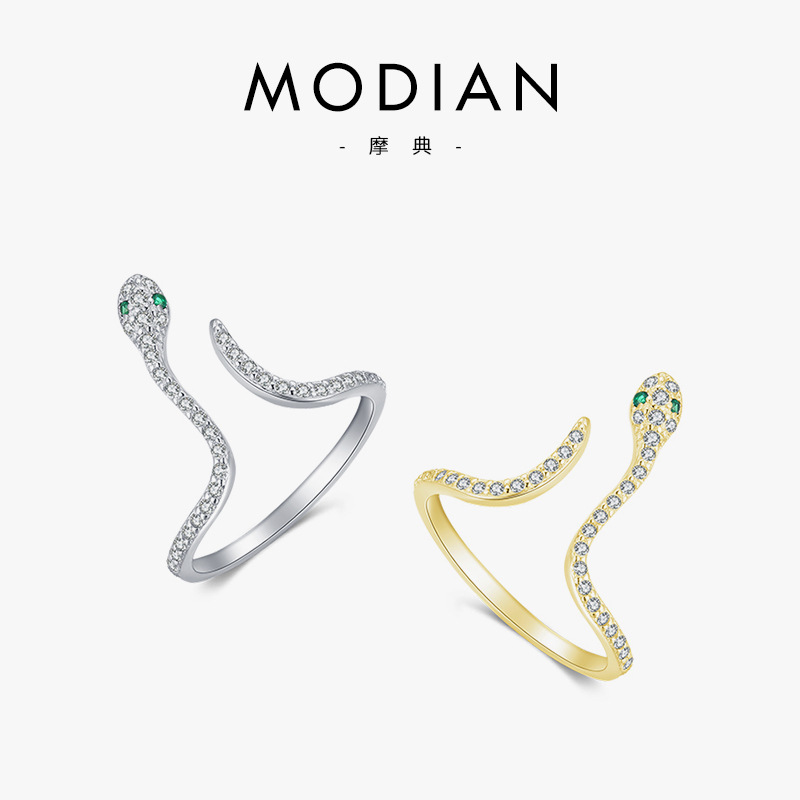 The S925 Sterling Silver Snake Open Ring