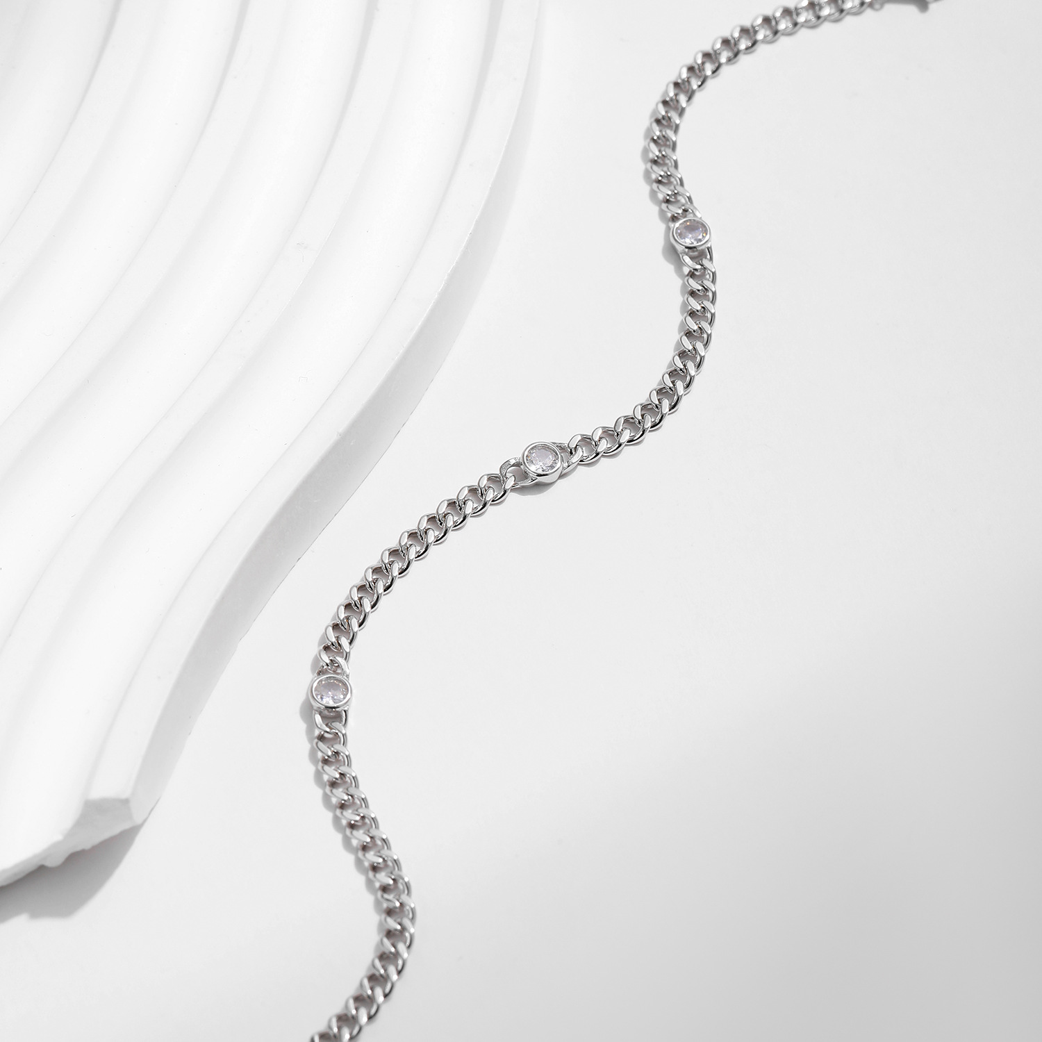 The D Color Moissanite S925 Sterling Silver Punk Bracelet - Image 4
