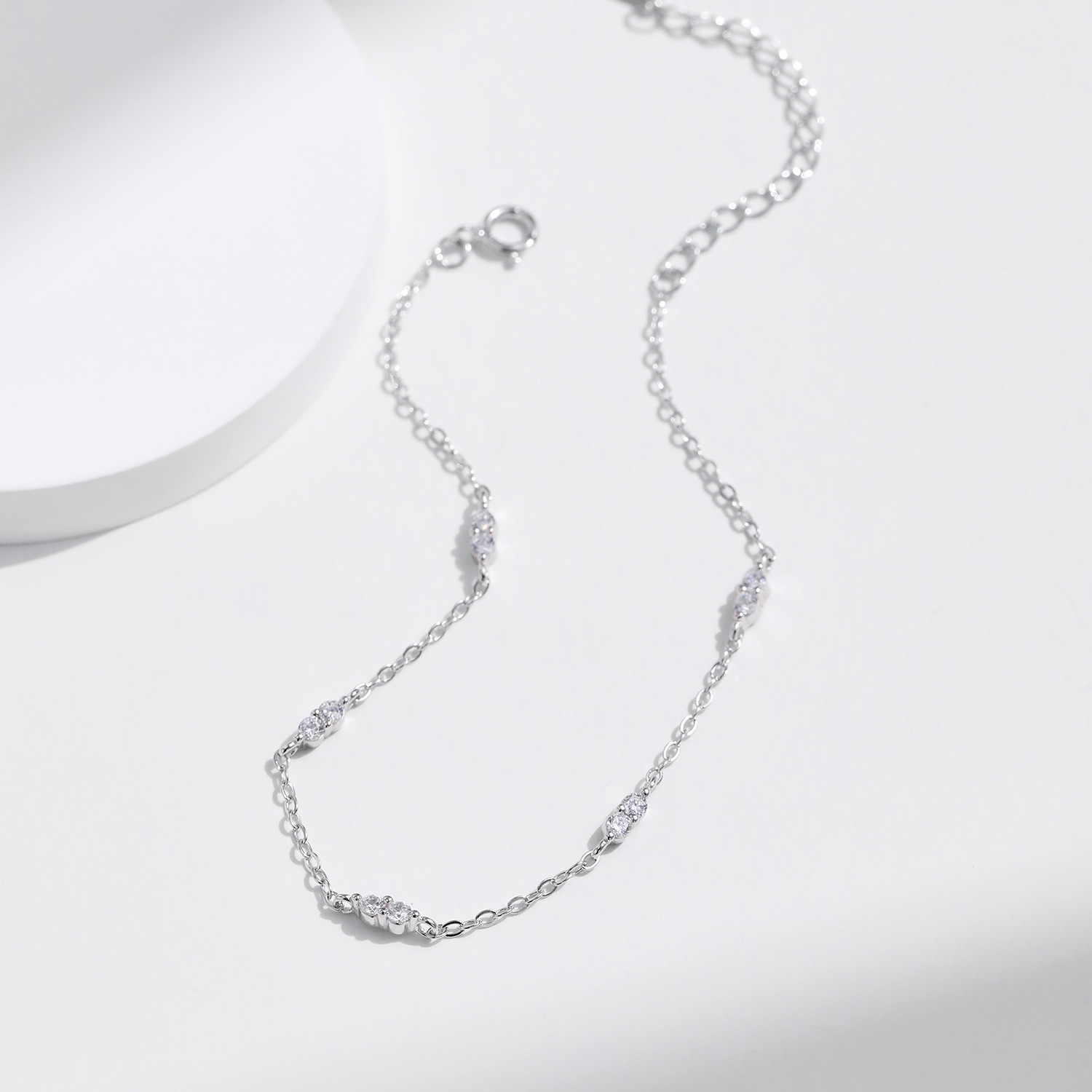 The S925 Sterling Silver Rhinestone Bracelet - Image 4